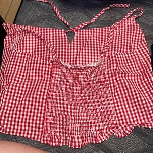 plaid crop top